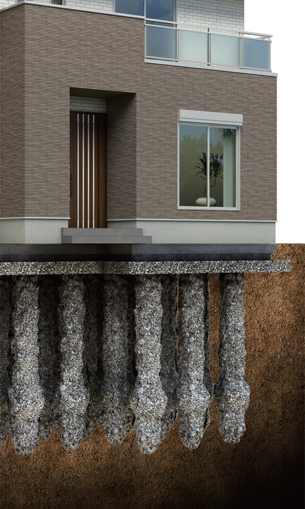 砕石パイル工法イメージ